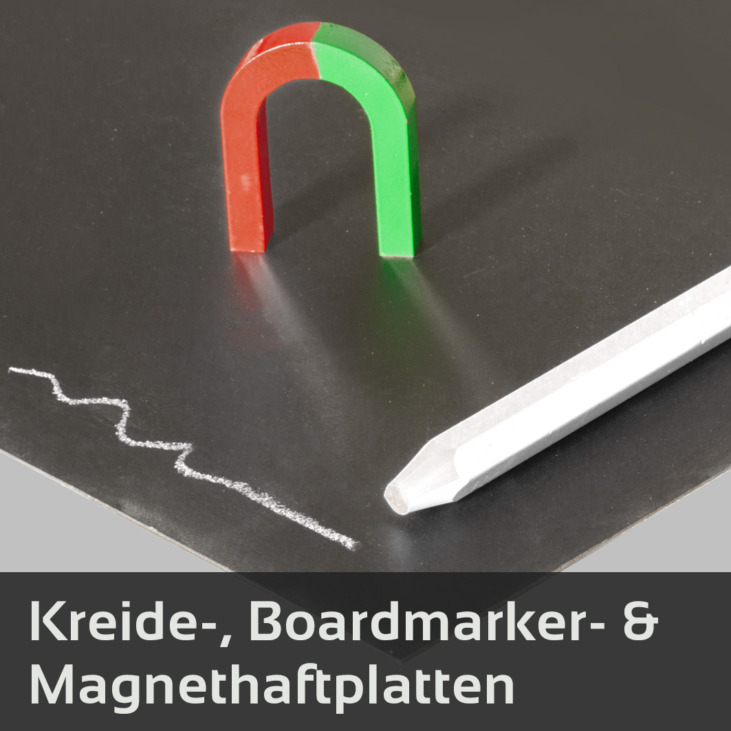 Kreide- Boardmarker und Magnethaftplatten - Lagerprodukte, Anwendungsbeispiel